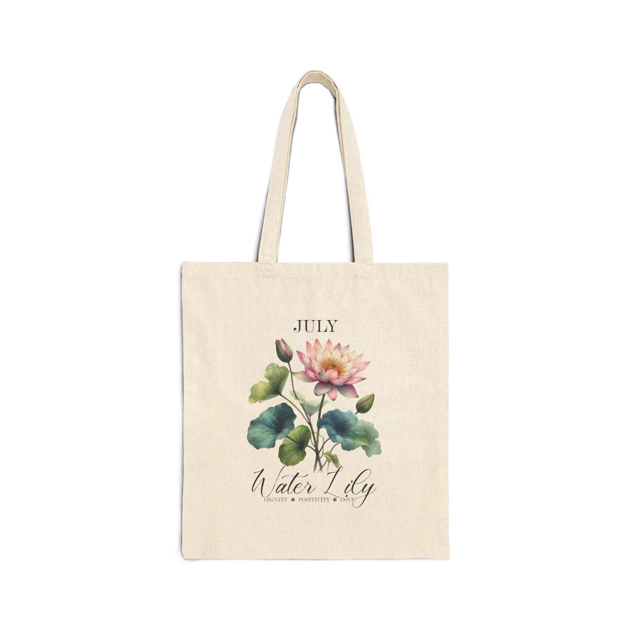 Personalized Birth Month Canvas Tote Bag | Custom Floral Tote | Durable Cotton Everyday Bag | Aesthetic Gift for Her | Vintage Botanical Grocery  Tote
