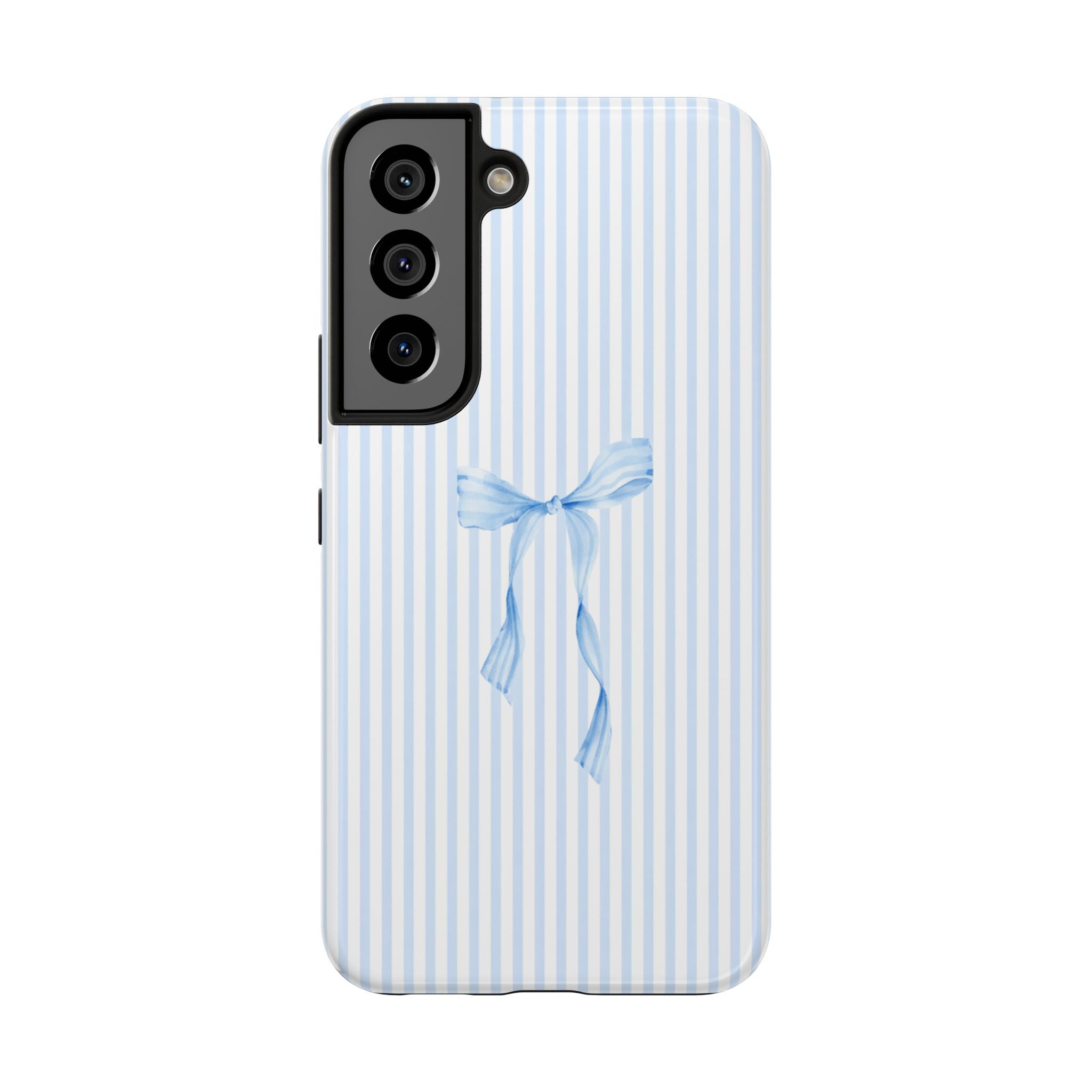 Preppy Blue Bow Case | Minimalist Coquette Phone Case for iPhone & Samsung | Minimalist Coquette Phone Case | Protective Phone Cover