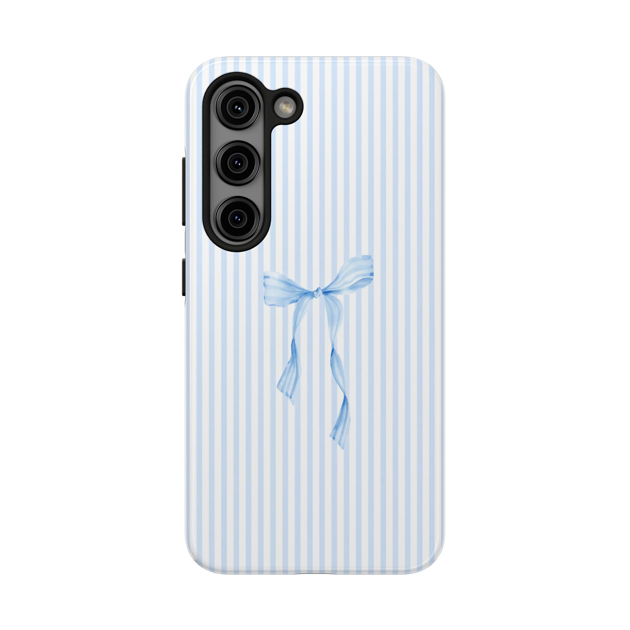 Preppy Blue Bow Case | Minimalist Coquette Phone Case for iPhone & Samsung | Minimalist Coquette Phone Case | Protective Phone Cover