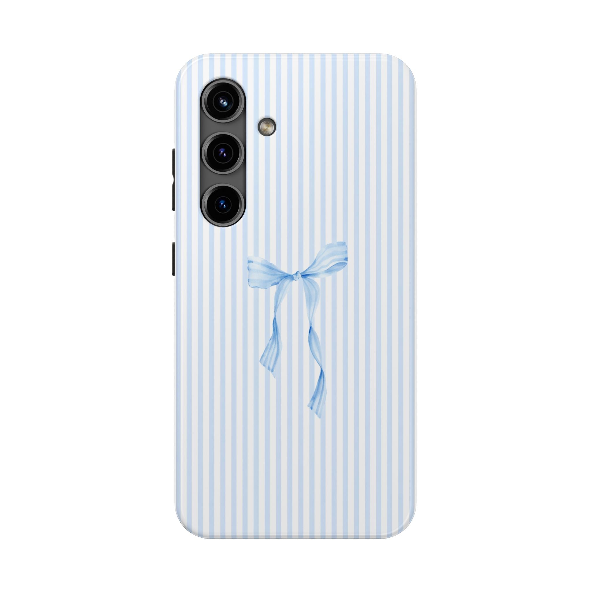 Preppy Blue Bow Case | Minimalist Coquette Phone Case for iPhone & Samsung | Minimalist Coquette Phone Case | Protective Phone Cover