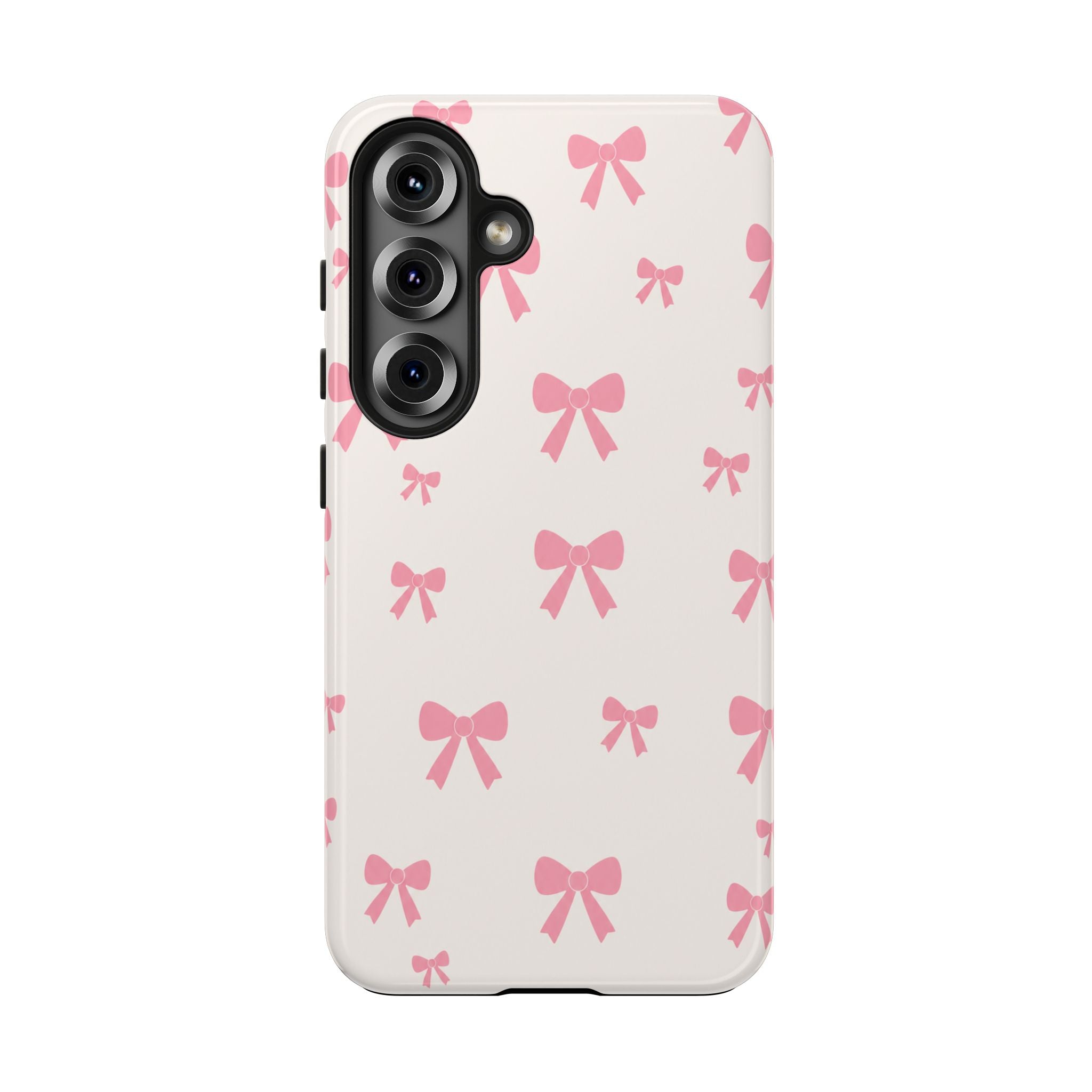 Coquette Pink Bow Phone Case for iPhone & Samsung | Cute Aesthetic Protective Tough Case | Protective Phone Cover