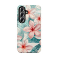Pastel Plumeria Flower Phone Case | Whimsical Floral Aesthetic iPhone Case | Cute Tropical Samsung Galaxy Case