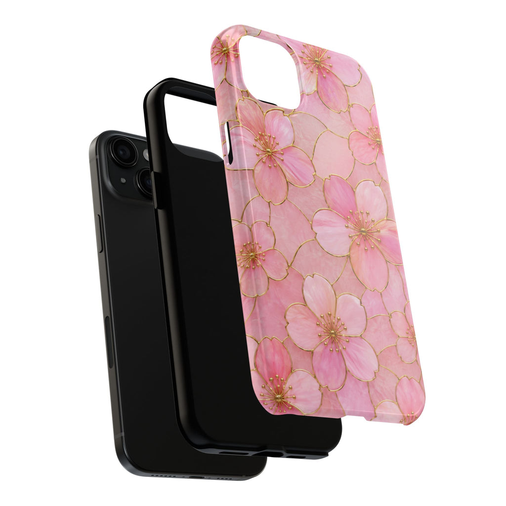 Pink Cherry Blossom Phone Case | Elegant Sakura Floral Tough iPhone & Samsung Galaxy Case | Feminine Protective Cover | Floral iPhone Cover