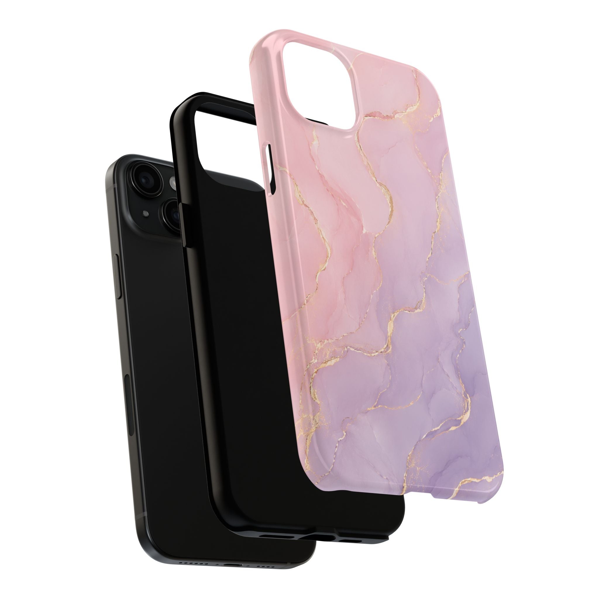 Pink & Lavender Marble Phone Case | Elegant Pastel Tough Protective iPhone & Samsung Galaxy Case | Luxury Aesthetic Gift for Her