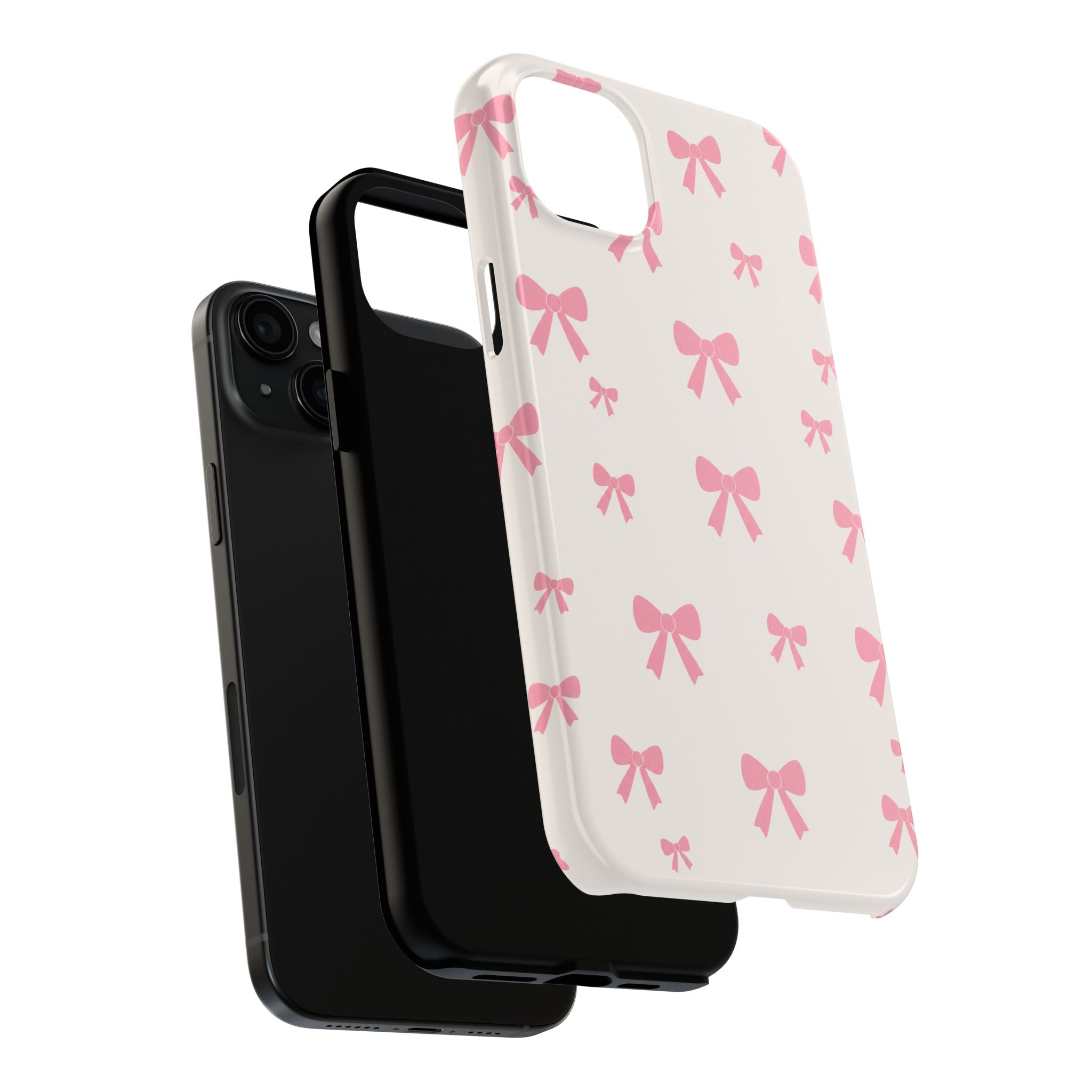 Coquette Pink Bow Phone Case for iPhone & Samsung | Cute Aesthetic Protective Tough Case | Protective Phone Cover