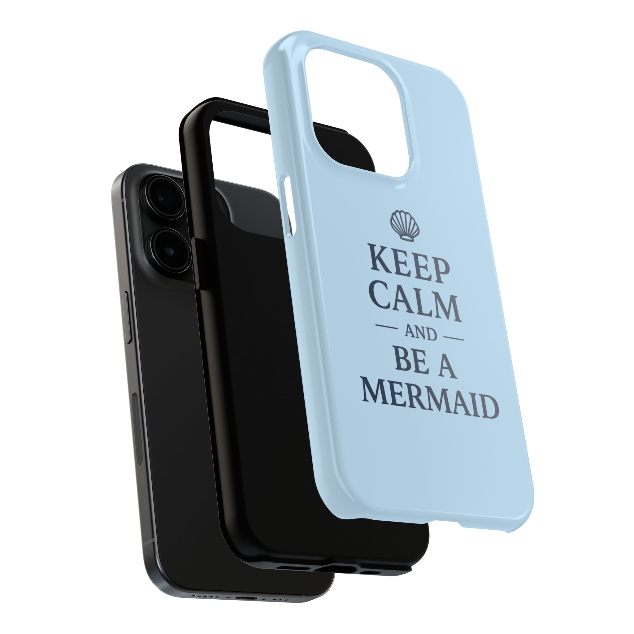 Mermaid Aesthetic Phone Case | Keep Calm and Be a Mermaid Coastal Beach iPhone & Samsung Galaxy Case | Summer Tech Accessory
