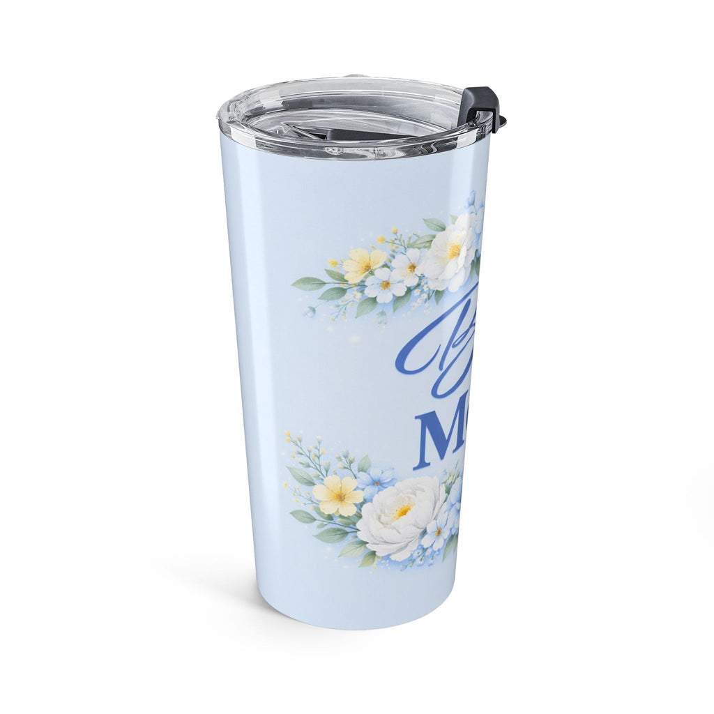 Boy Mom Floral Tumbler 20oz  | Blue Mom Cup | Insulated Stainless Steel | Mother’s Day Gift for Moms | Coffee Travel Mug