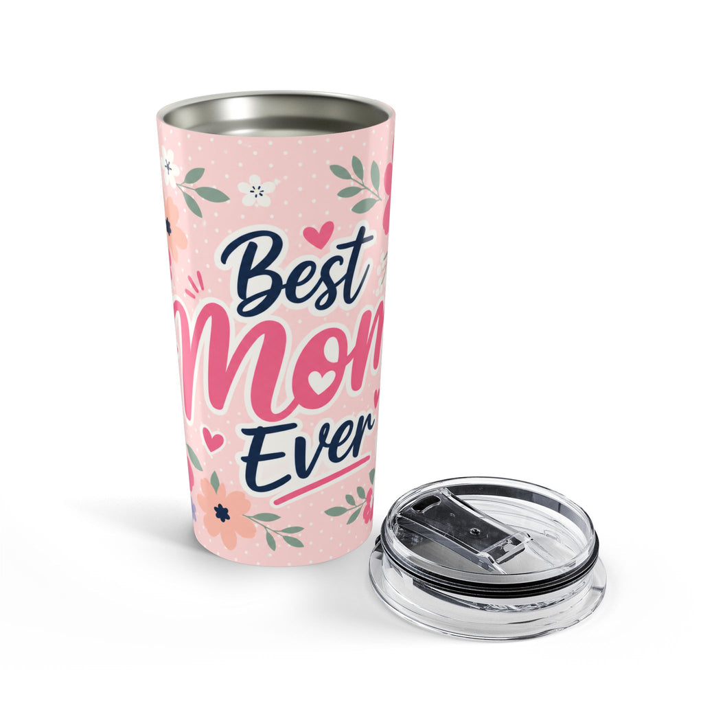 Best Mom Ever Floral Tumbler 20oz | Cute Gift for Mom | Insulated Stainless Steel Travel Cup | Mother’s Day Gift Idea