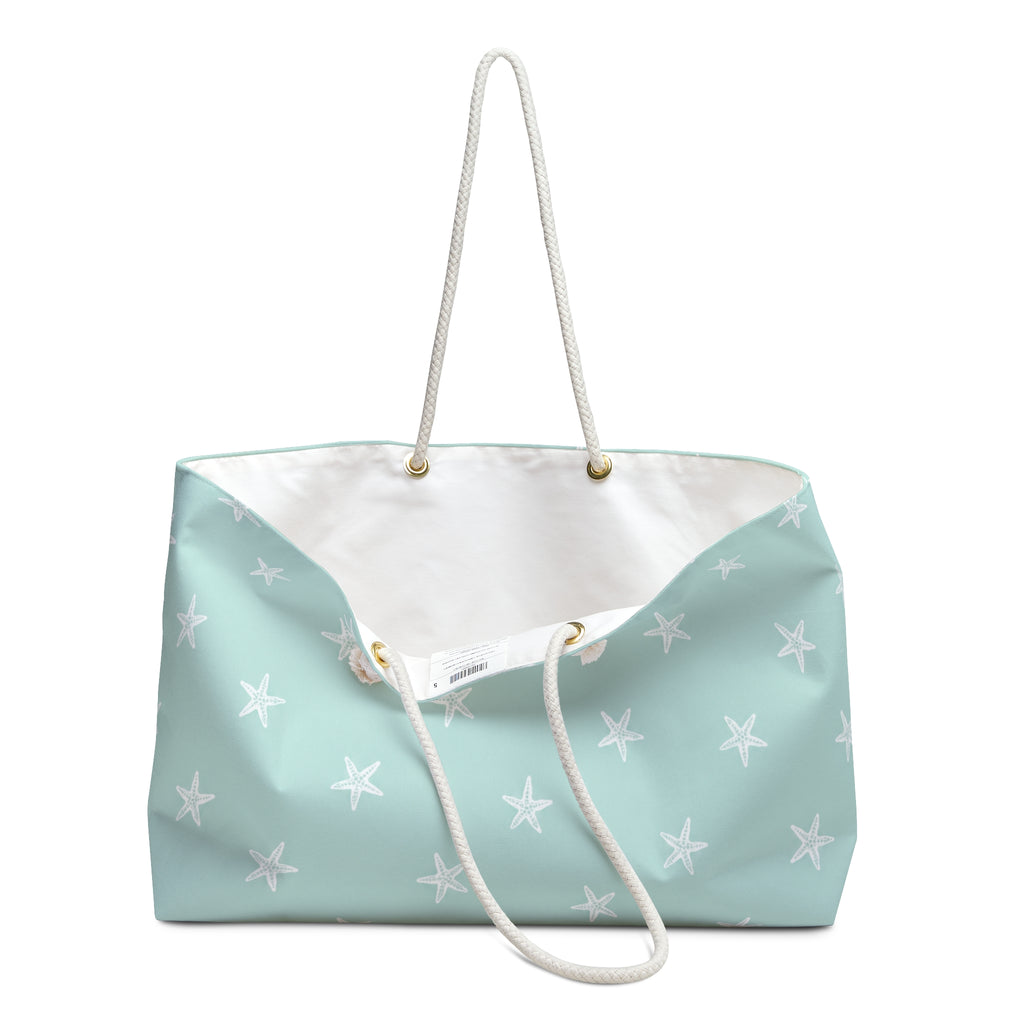 Coastal Starfish Weekender Bag | Large Beach Tote Bag | Aesthetic Coastal Travel Bag | Summer Vacation Overnight Bag | Beach Tote Travel Bag